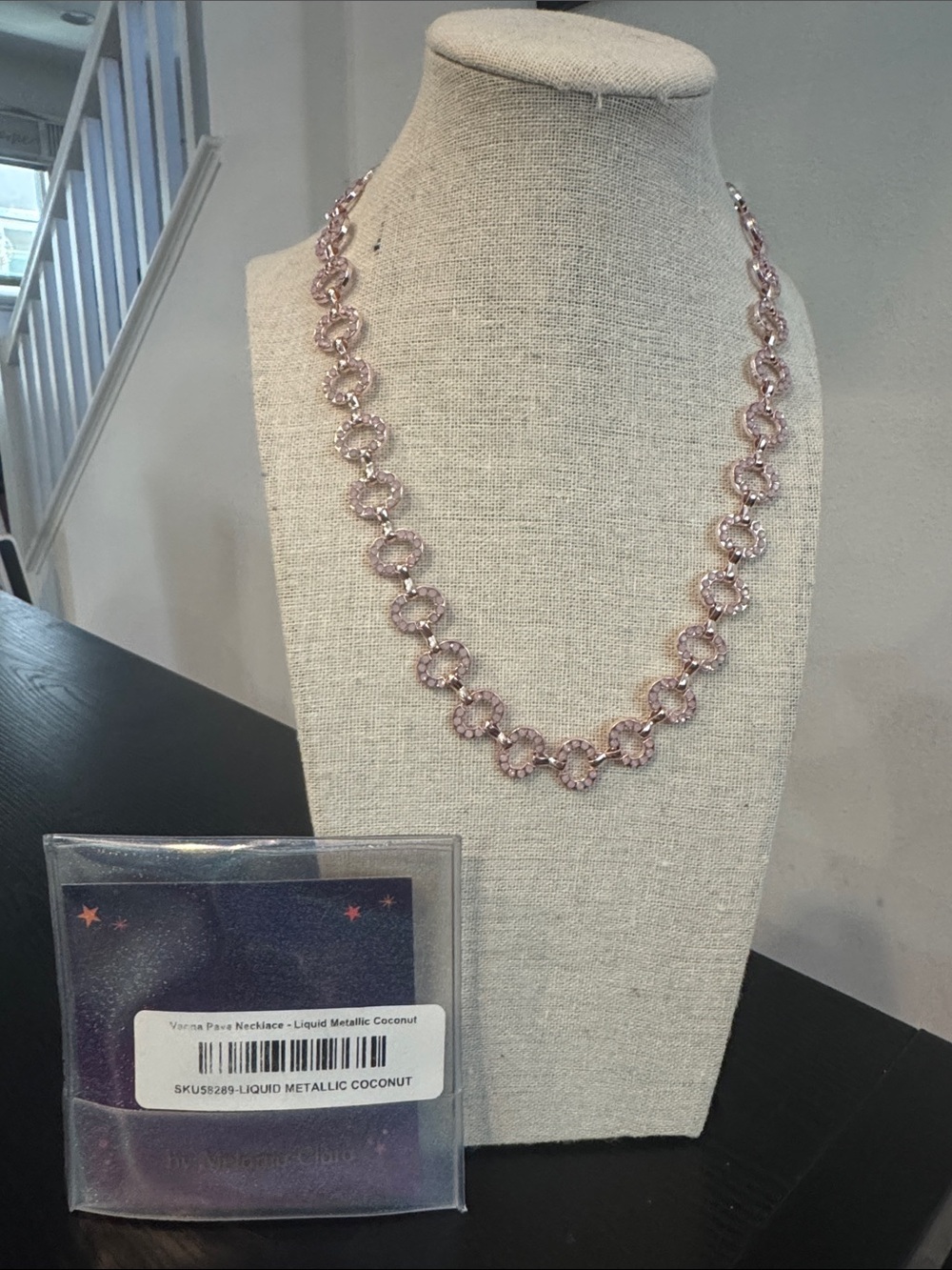 BAR Vanna Pave Necklace in Liquid Metallic Coconut
